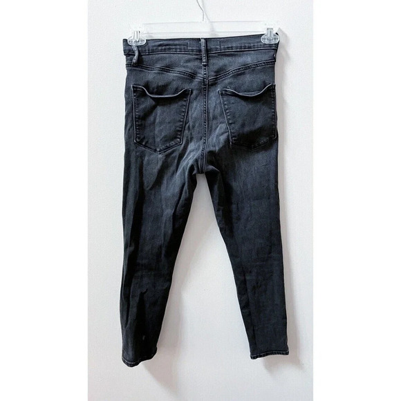 GAP Women’s Black True Skinny Super High Rise Crop Jeans Sz 28 Denim Pants - Picture 8 of 9